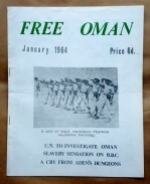 ‘Free Oman’, published and edited by F. Glubb, London, 1964. Photo caption reads “A unit of Omani resistance fighters on pistol training”.
